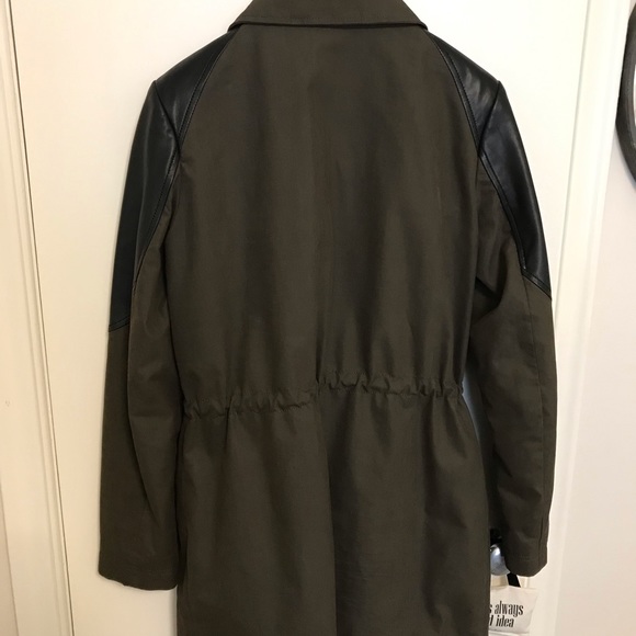 Danier long cotton/leather jacket - Picture 2 of 2